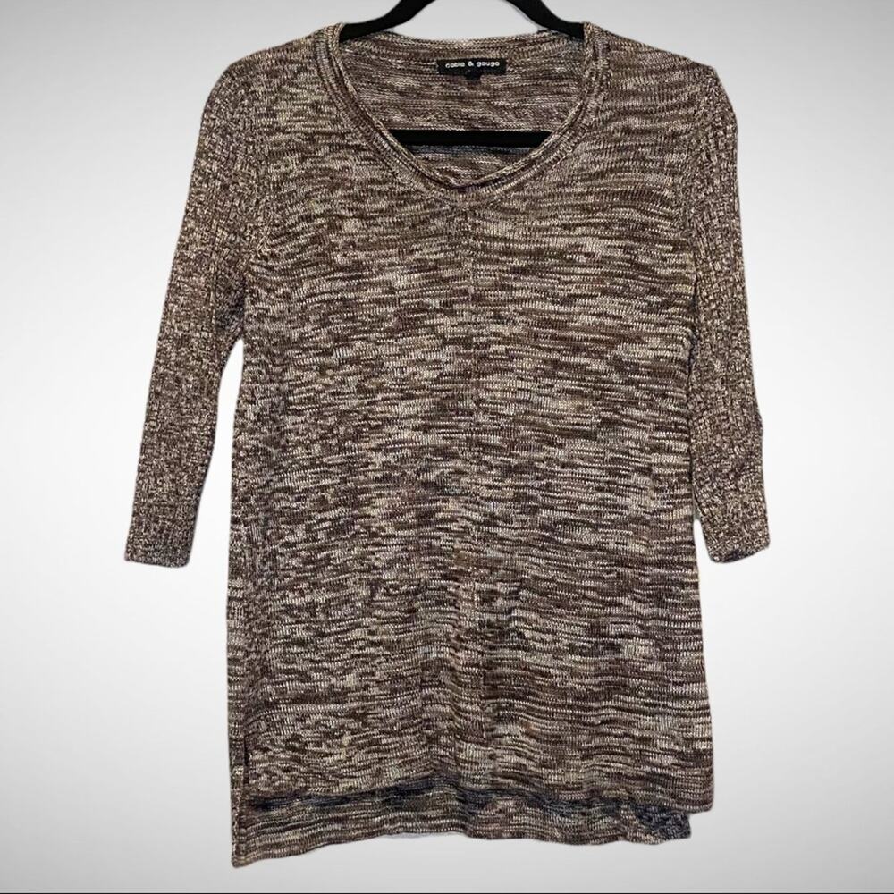 Cable and Gauge Space Dyed Sweater size Small